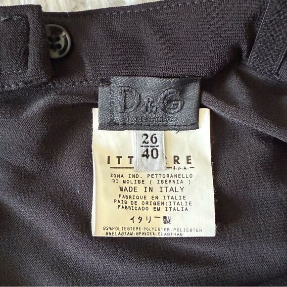 Y2K Vintage D&G Dolce & Gabbana Black Semi-Sheer Iconic Style Slip Dress Size S - Picture 7 of 8